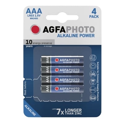 Батерии AGFAPHOTO Alkaline Power AAА LR03 1,5 V MN2400 - 4 броя