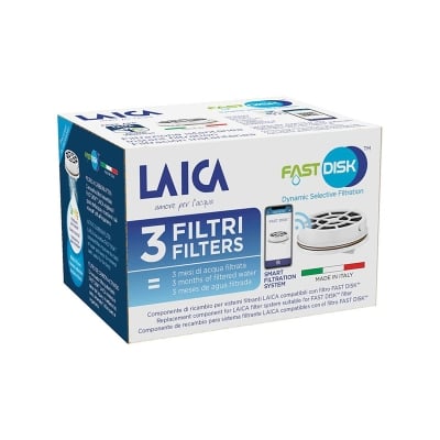 Комплект филтри LAICA за филтрираща спортна бутилка MyLAICA Fast Disk - 3 броя