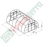 Оранжерия Primaterra Agro 4 х 2.3 - дължина от 6 , 8 , 10 , 12 и 14 м