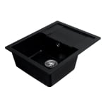 Кухненска мивка от технически камък INTENSO 6550 Elefant Premium - черен металик