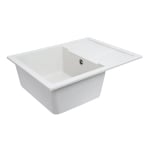Кухненска мивка от технически камък INTENSO 6550 Elefant Premium - снежно бяла