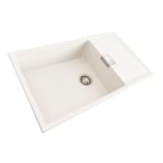 Кухненска мивка от технически камък DIAMOND 8650 Elefant Premium - снежно бяла
