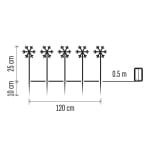 LED декорация за градина EMOS DCZC01 3XAA - СНЕЖИНКИ