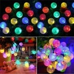 Коледни RGB LED лампички Кристални топки за външна и вътрешна употреба - 10 м